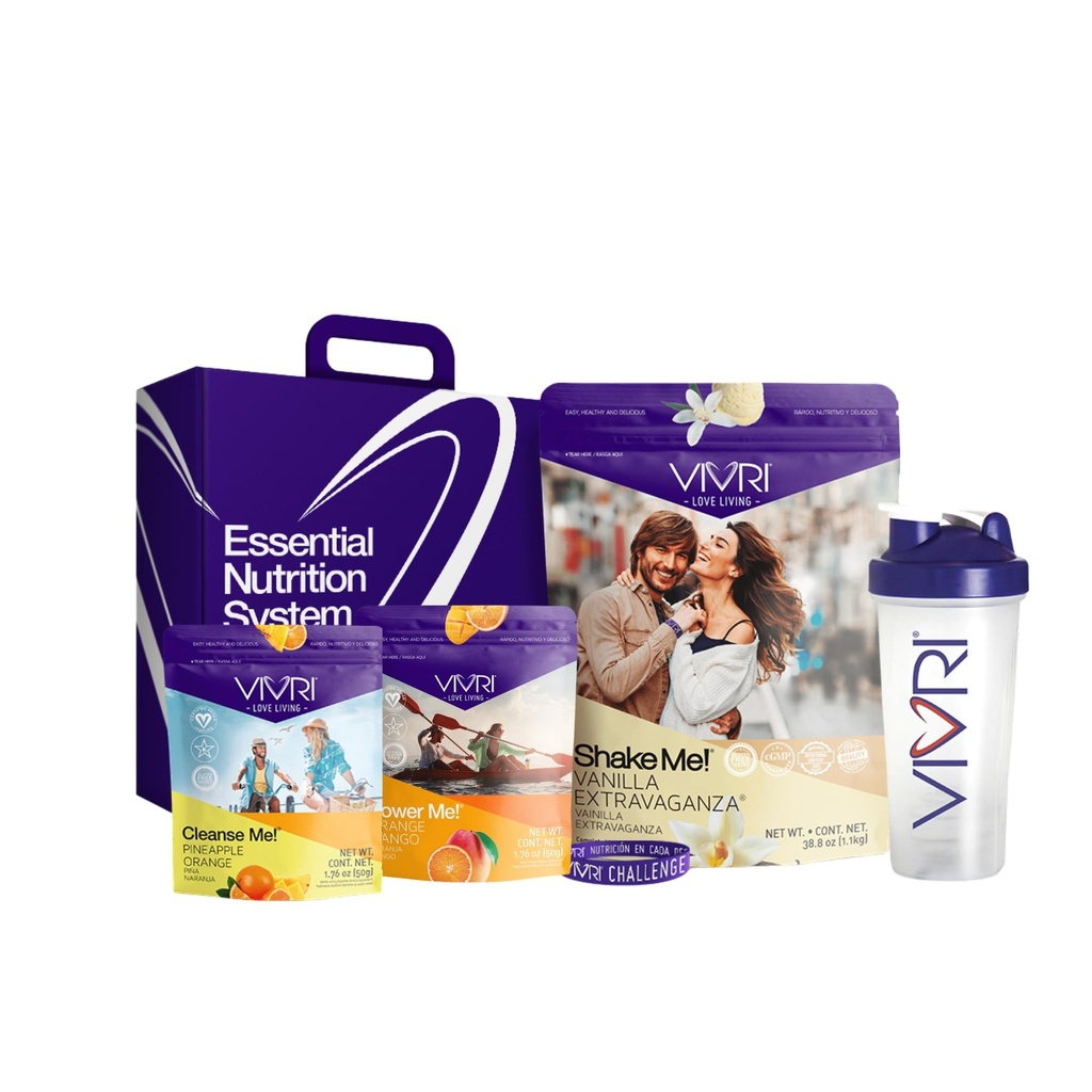 VIVRI 10 Day Challenge Kit | Shake Me! Vanilla Protein Powder & Meal Replacement Shake | Power Me! Orange Mango | Cleanse Me! Pineapple Orange Detox Cleanse | 21g Protein | 23 Vitamins & Minerals
