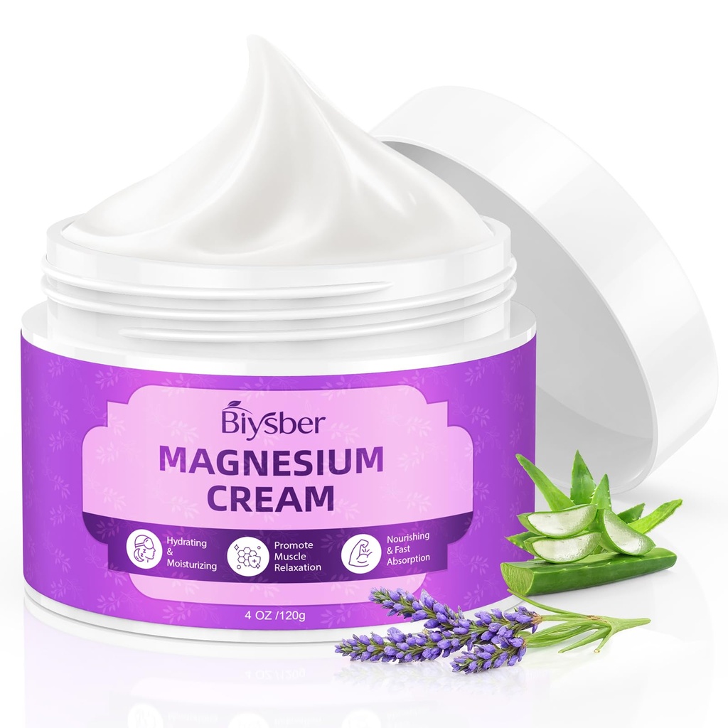 Topical Magnesium Lotion Cream for Sleep: Natural Magnesium Body Butter for Sweet Sleep/Leg Cramps/Feet/Arms/Muscle Pain Relaxation for Men