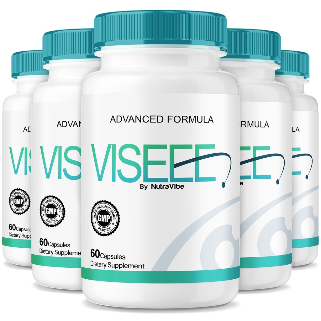 (5 Pack) Viseee Eye Support Capsules – Daily Vision & Focus Formula with Natural Plant-Based Blend for Visual Clarity, Eye Comfort & Screen-Time Support | Easy-to-Swallow Everyday Pills (300 Capsules)