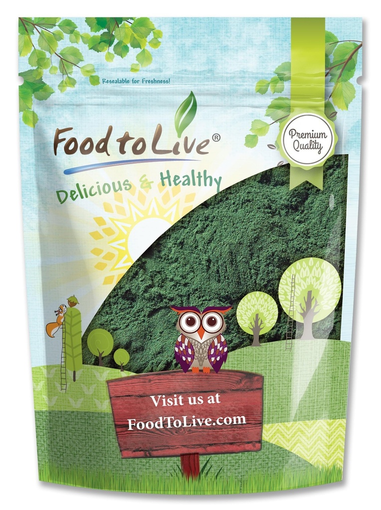 Food to Live Chlorella Powder, 8 Ounces - Kosher, Raw Green Algae, Vegan Superfood, Bulk, Pure Vegan Green Protein, Rich in Vitamins and Minerals, Great for Drinks, Teas and Smoothies