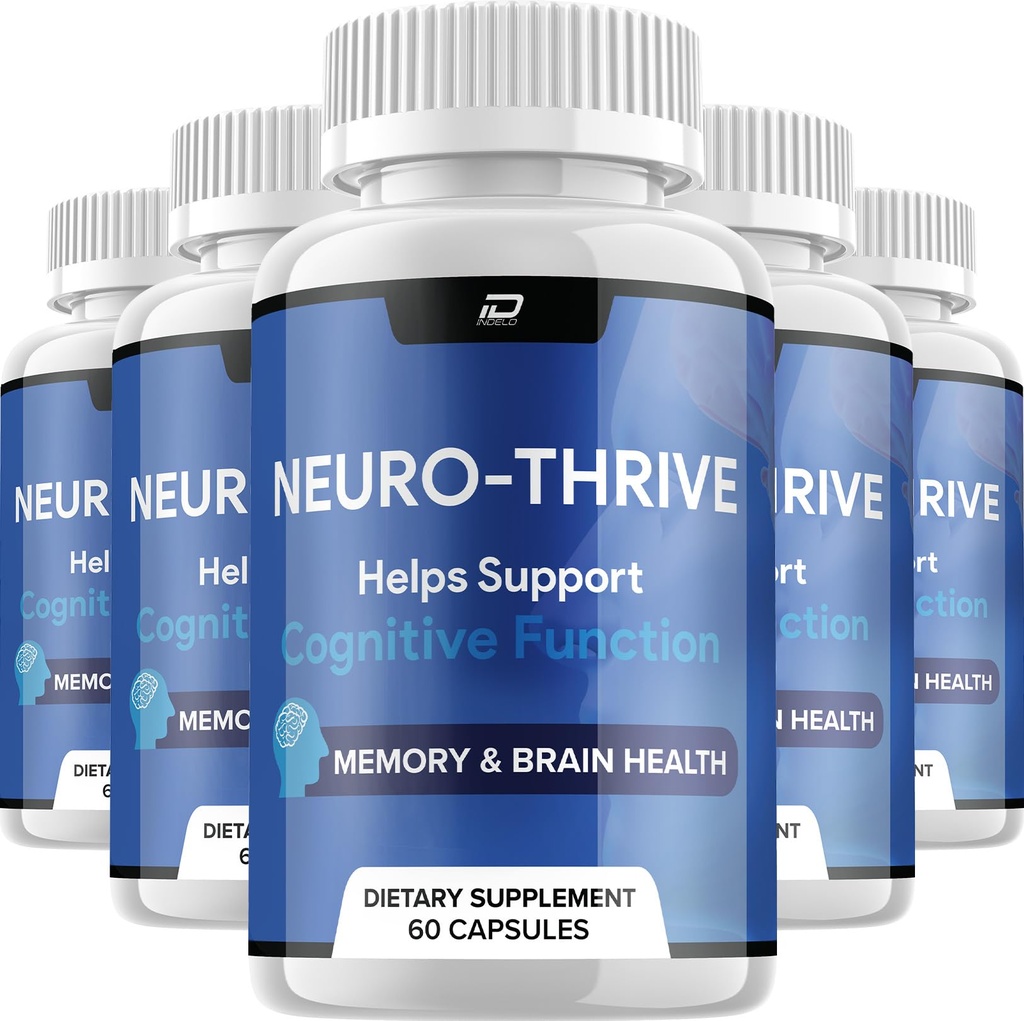 (5 Pack) Neuro Thrive Brain Supplement, Neuro Thrive for Memory Formula, Neuro-Thrive PQQ to Reduce The Negative Effects of Brain Fog Neuro-Thrive Cognitive Function NeuroThrive Reviews (300 Capsules)