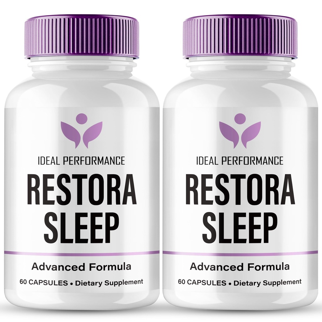 RestoraSleep Capsules, Official RestoraSleep Supplement for Brain Health & Memory Support - Maximum Strength, Advanced Formula Nootropic Pills, All Natural Restora Sleep Support Reviews (2 Pack)
