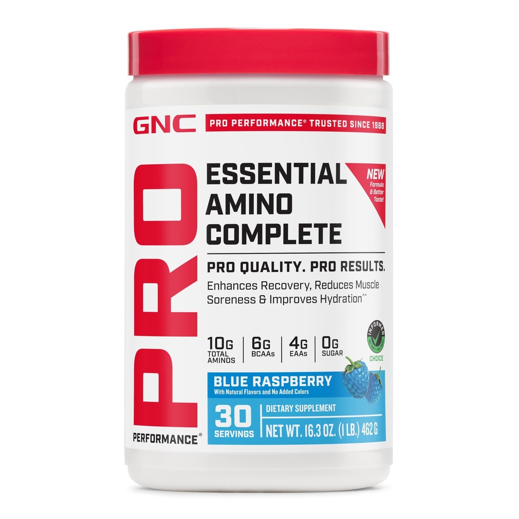 GNC Complete Amino Blue Raspberry, 30 Servings