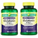 Extra Strength Melatonin 10mg with Lemon Balm – 120 Vegetarian Tablets, High Potency Melatonin Supplement for Adults, Natural Sleep Support (Pack of 2)