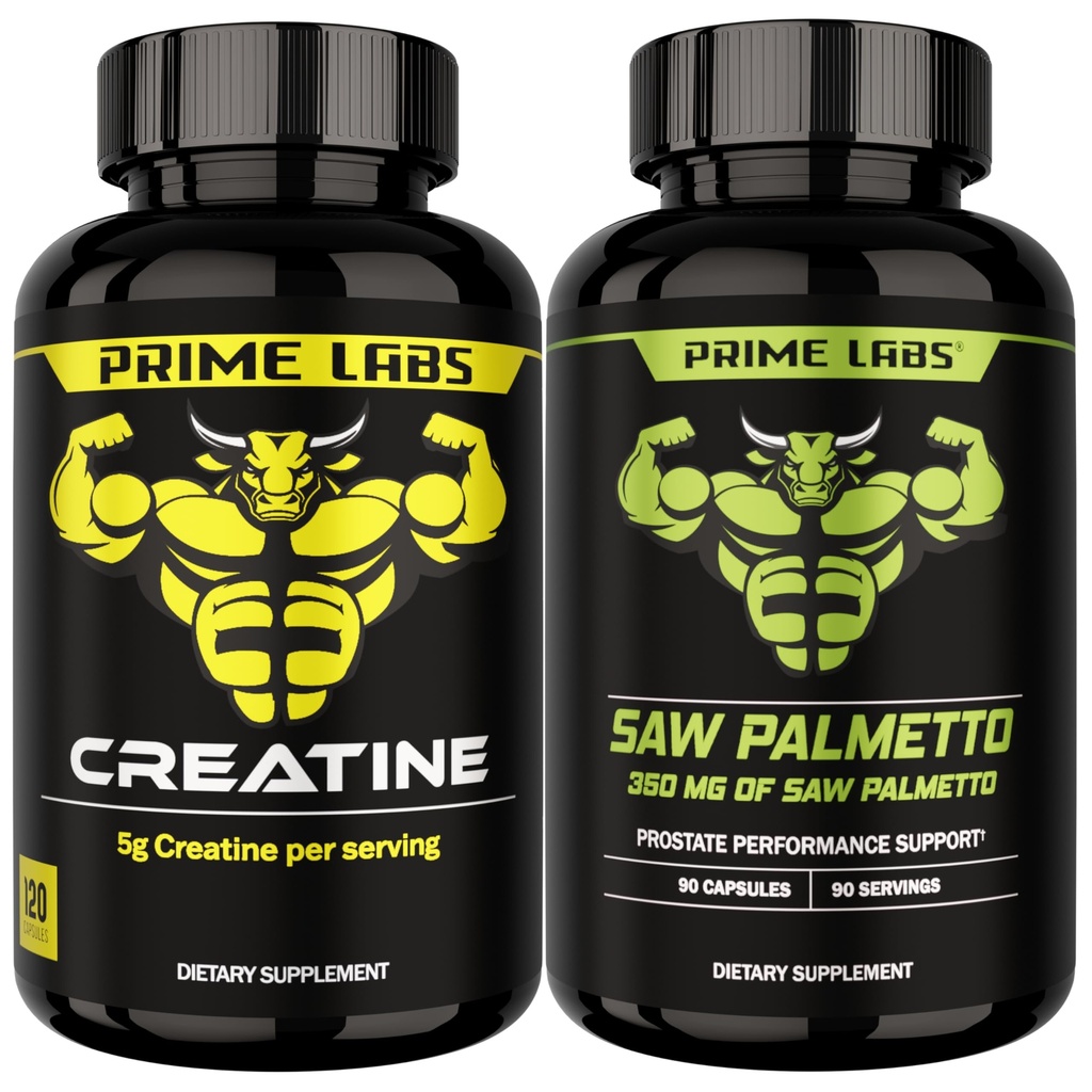 Prime Labs Creatine Monohydrate + Saw Palmetto Capsules