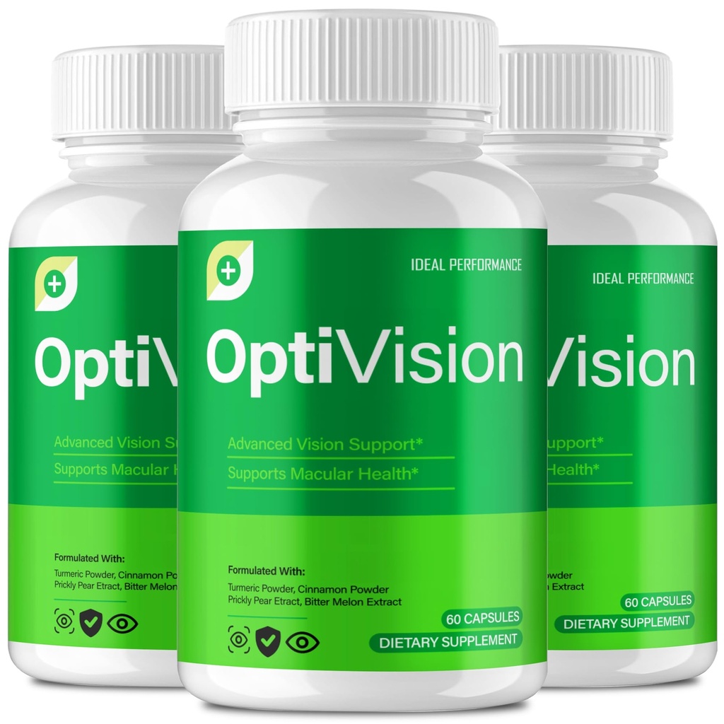 Optivision Capsules, Official Optivision Eye Vitamins Supplement Pills - Maximum Strength, All Natural Visual Wellness & Crystal Clear View, Opti Vision Advanced Eye Support Reviews (3 Pack)