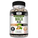 Kaya Naturals MACA Plus (60 Capsules) | Organic Maca Root Capsules for Women and Men | Black Pepper with Red, Yellow, and Black Maca Root Powder | Natural Supplement and Herbal Supplement