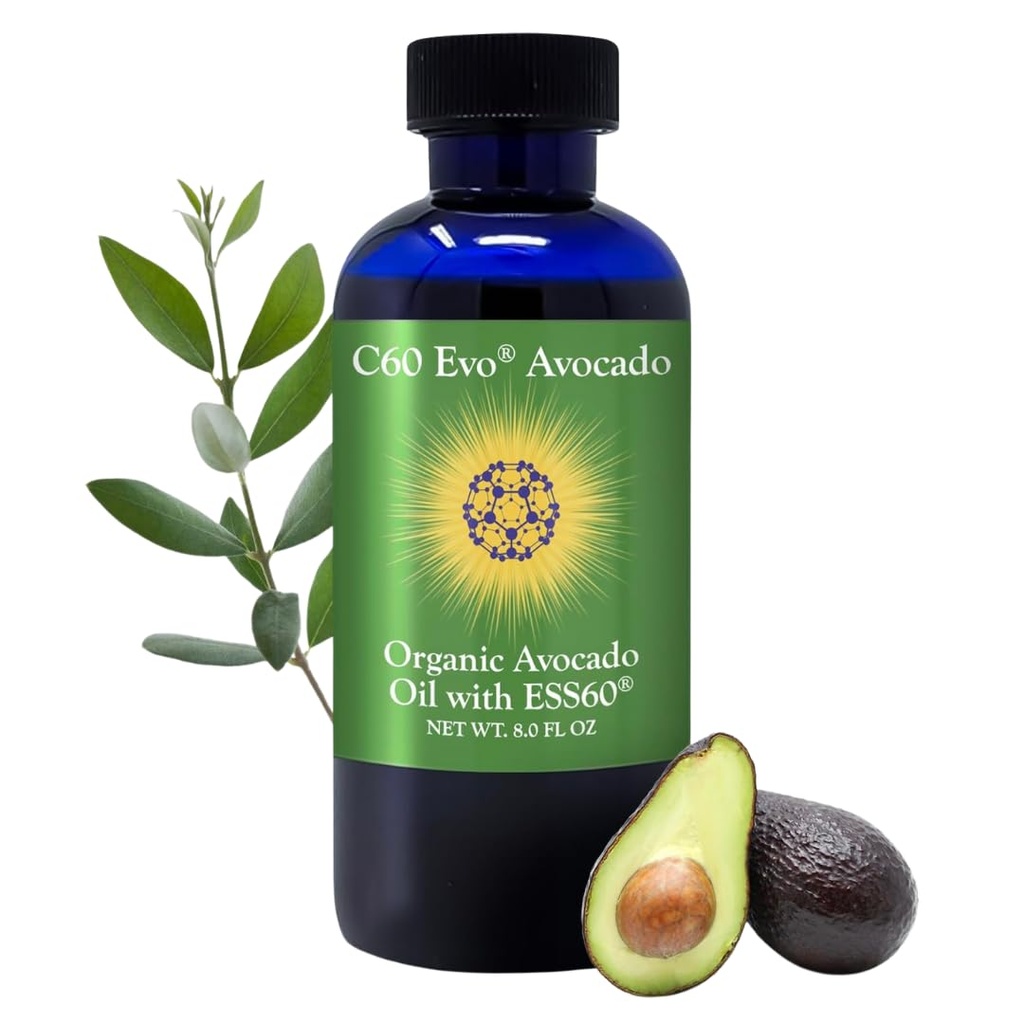 Organic Avocado Oil, 100% Pure ESS60 (.6 mg/mL) Supports Joint Health, Flexibility, Energy, Immunity, Sleep - 8 oz