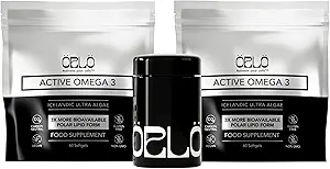 Orlo Omega 3 – Vegan Omega-3 Supplement (EPA & DHA) – Extra Strength Fish Oil & Krill Alternative from Algae Oil (120 Mini Burpless Softgels Kit)