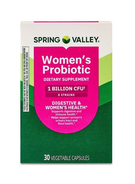 Spring Valley Extra Strength Probiotic Vegetable Capsules for Digestive Health (Women's - 30 Count)