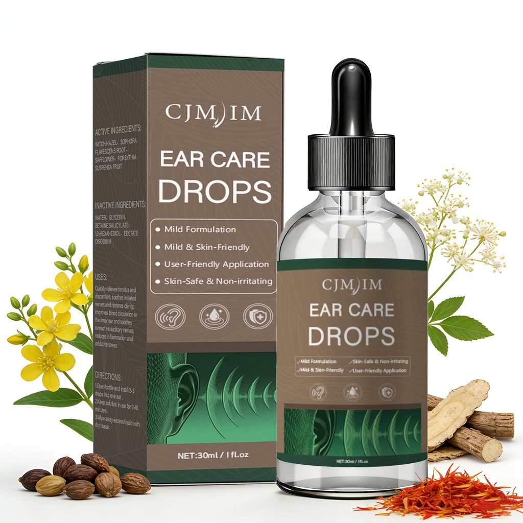 Ear Care Drops with Botanical Extracts, Gentle Formula for Daily Ear Hygiene - Helps Soothe and Cleanse Outer Ear, Supports Comfort After Water Exposure, Easy-to-Use Dropper for Adults (01)