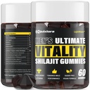 Shilajit Gummies for Men & Women | Shilajit for Men – Shilajit Pure Organic |High Potency|85+ Trace Minerals & Fulvic Acid| Shilajit Supplement | 60 Gummies