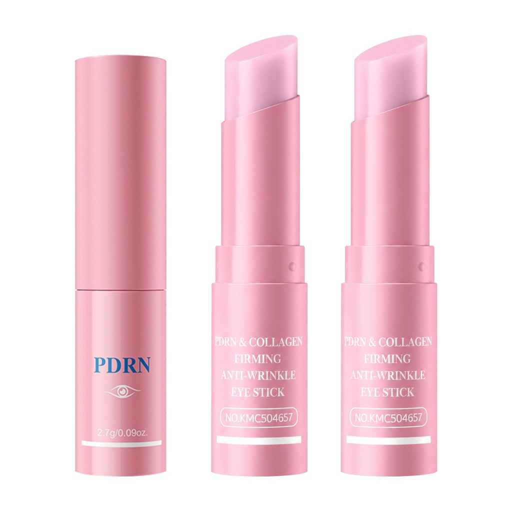 PDRN Pink Collagen Volume Multi Balm Stick for Eyes, Face & Neck | Under Eye Balm Stick for Dark Circles, Puffiness, Fine Lines & Wrinkles, Firming Skin Care with Centella & Vitamin E, 2 pcs