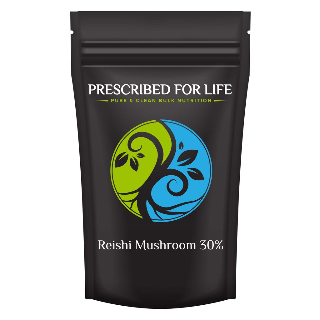 Prescribed For Life Reishi Mushroom Powder 30% Polysaccharides | Powdered Adaptogenic Mushrooms for Immune Support | Ganoderma lucidum (1 kg / 2.2 lb)