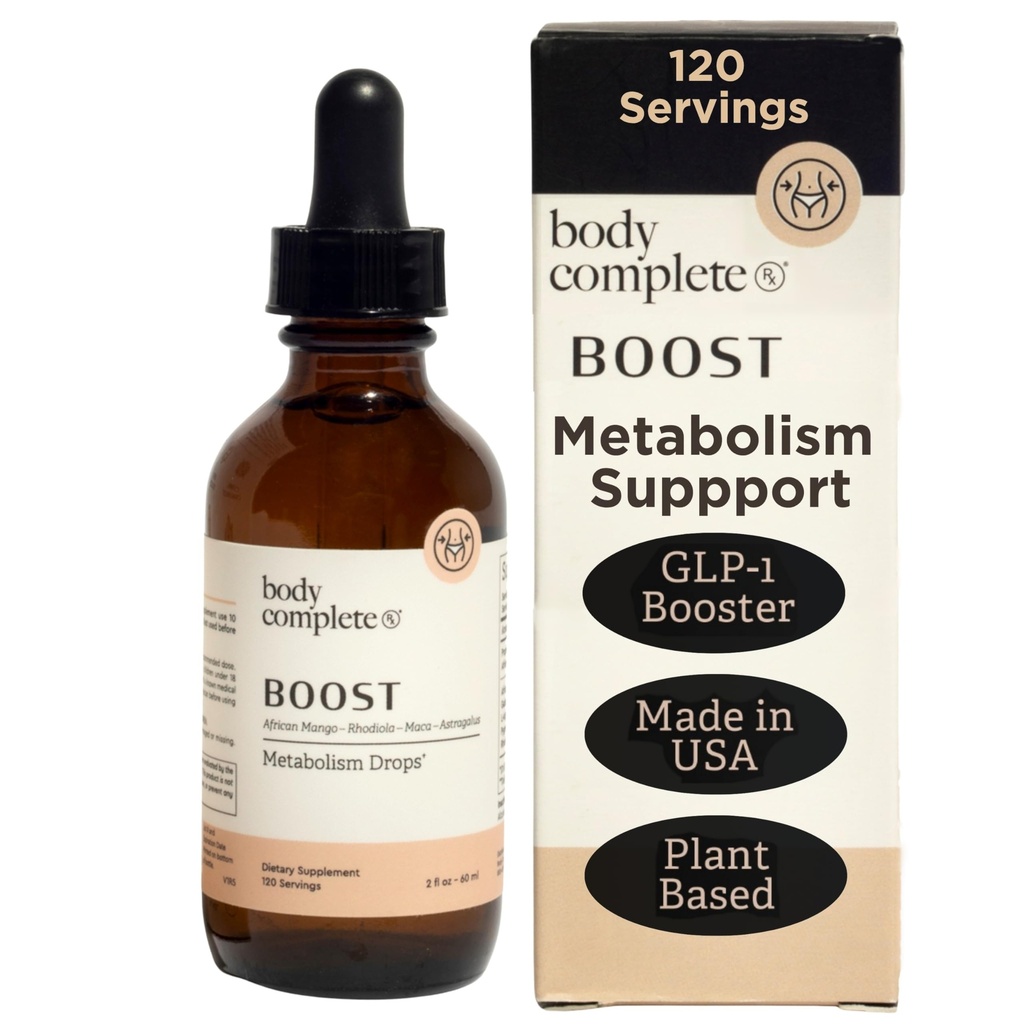Boost Drops with Maca Root, Amino Acids, L Glutamine, Niacin, and Rhodiola for Energy, Digestion, and Thyroid Support for Women, Plant Based, 60 ML