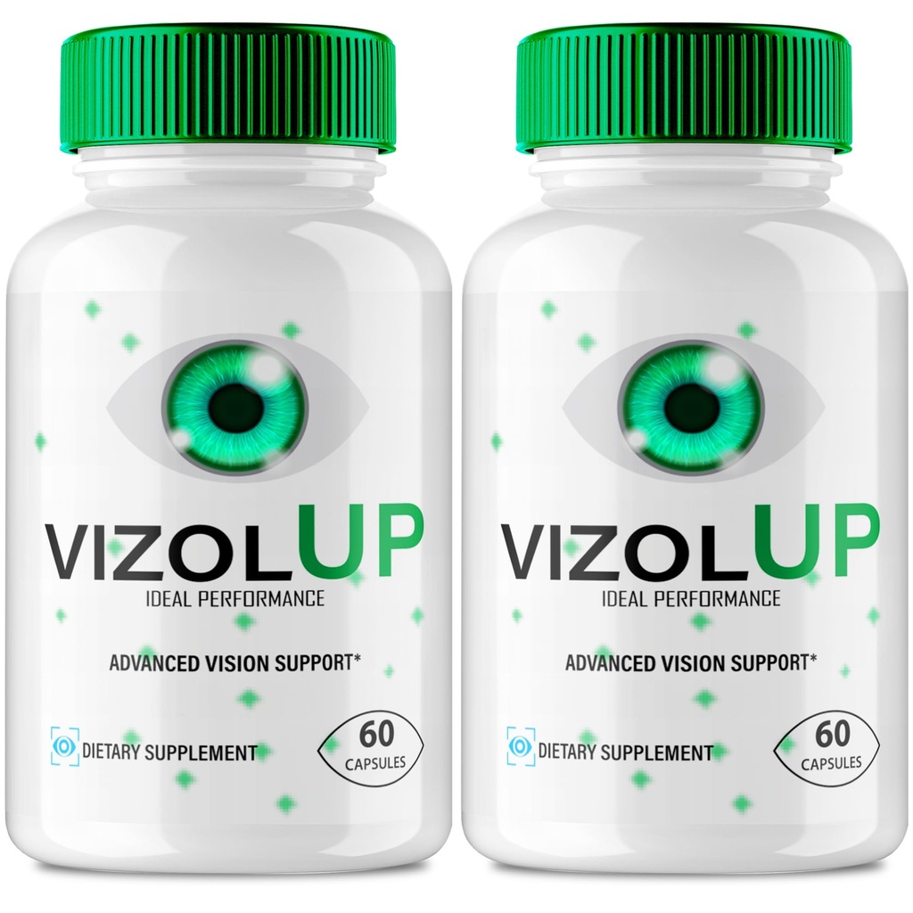 IDEAL PERFORMANCE VizolUp Vision Support Capsules, Official VizolUp Eye Health Supplement Pills - Maximum Strength, All Natural Visual Wellness & Crystal Clear View, Premium VizolUp Reviews (2 Pack)