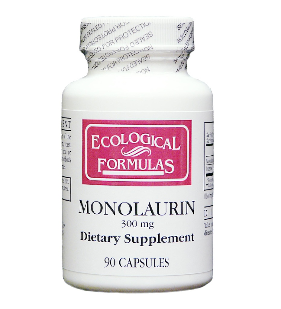 Ecological Formulas Monolaurin 300 mg Tamper Resistant Ship Pack 90 Capsules
