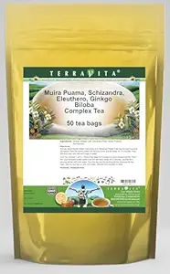 Muira Puama, Schizandra, Eleuthero, Ginkgo Biloba Complex Tea (50 tea bags, ZIN: 511977)