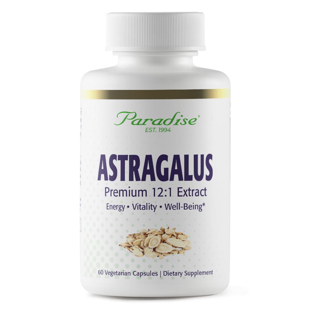 Paradise Herbs & Essentials Astragalus Extract Vegetarian 60 Capsules