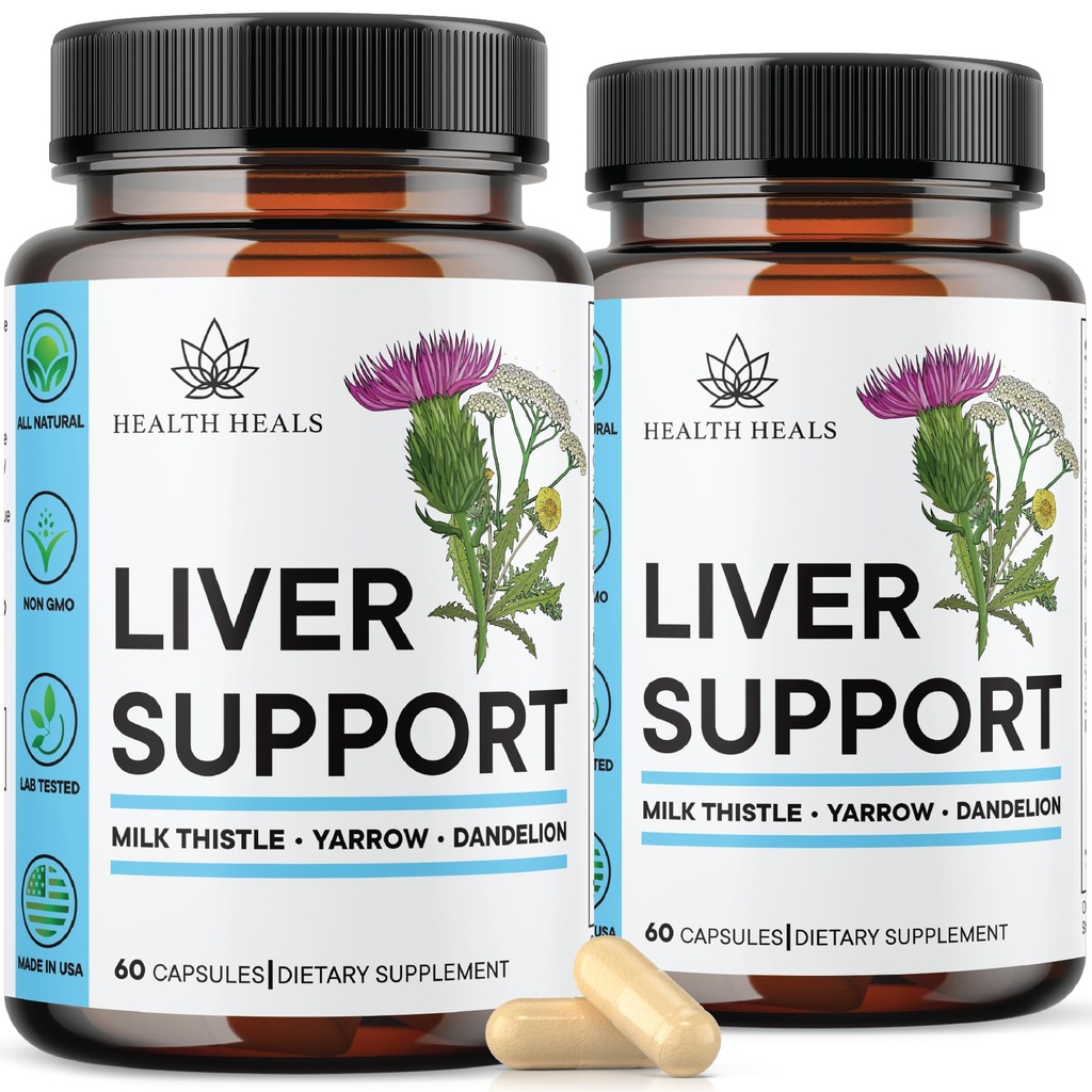 Liver Cleanse & Repair Formula - Herbal Liver Support Supplement with Milk Thistle Dandelion Root Turmeric, Artichoke Extract for Liver Health - 120 Count