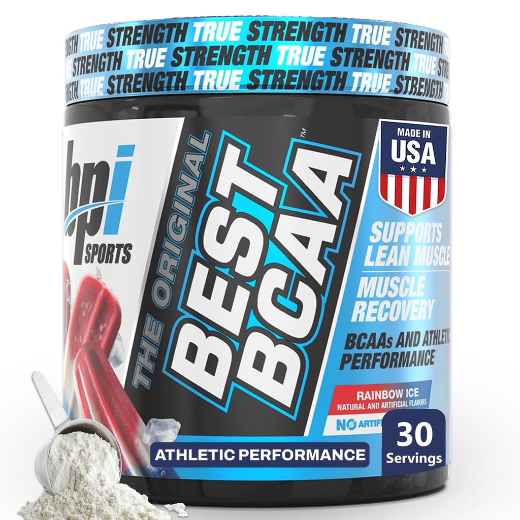 BPI Sports BEST BCAA Powder Rainbow Ice (30 servings) *LIMITED EDITION FLAVOR* FREE 20oz BPI Smart Shake Bottle