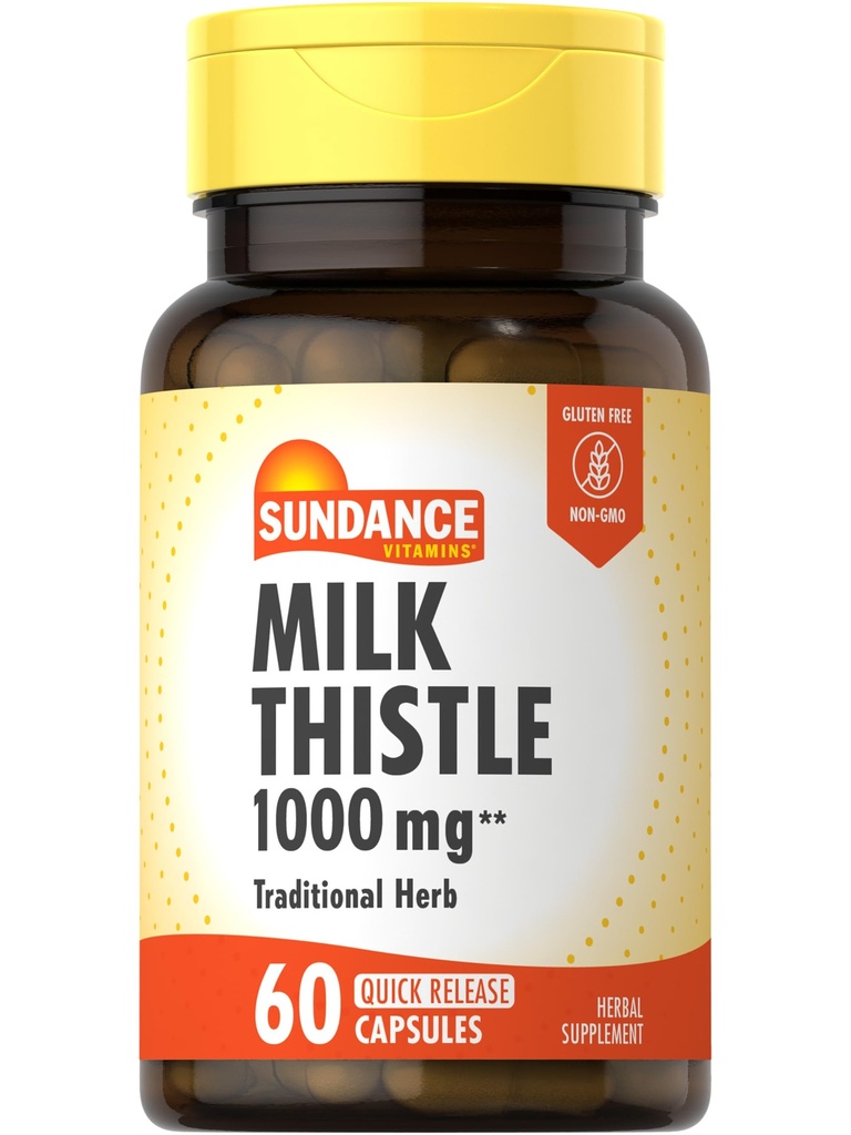 Sundance Milk Thistle | 60 Quick Release Capsules | Traditional Herbal Supplement | Non-GMO and Gluten Free Formula