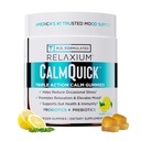 Relaxium Calm Gummies - Calm, Gut Health + Immune Support, Developed in the USA, with Vitamin B6, Magnesium, L-Theanine + Prebiotic & Probiotic Blend, Lemon Flavor, 60 Gummies