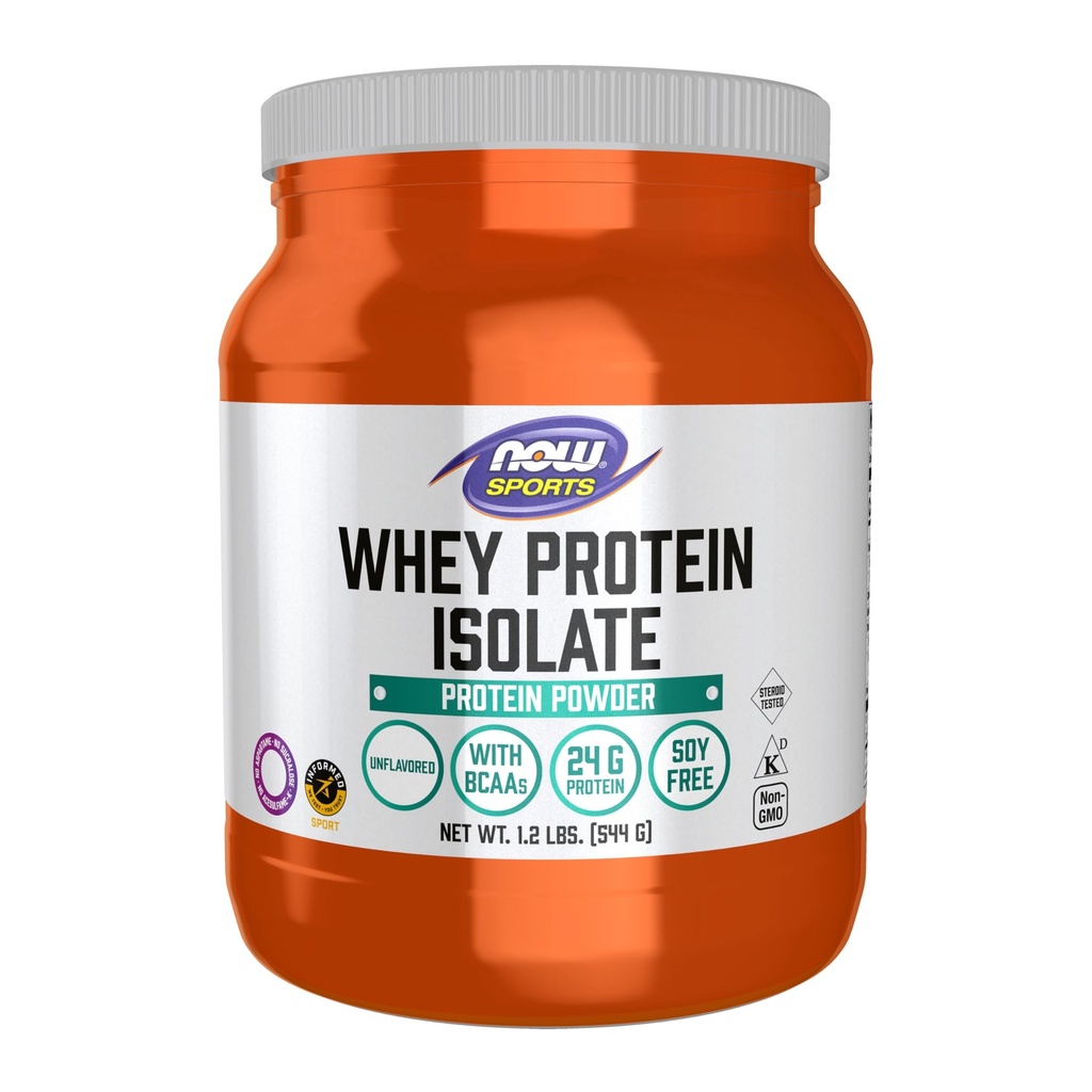 Now Foods Whey Isolate 100% Natural, Unflavoured 544g