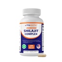 Vitamatic Shilajit Complex – Plant-Based Capsules with Ashwagandha, Rhodiola, Ginseng, Cordyceps, Ginkgo, Nettle & Turmeric – Botanical Extract – Vegetarian, Non-GMO – 120 Count