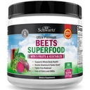 Beet Root Powder - Beets Superfood Supplement with Vitamin C Plus Organic Antioxidant Rich Red Fruits and Vegetables - Boosts Stamina and Natural Energy Levels - 30 Servings - Packaging May Vary