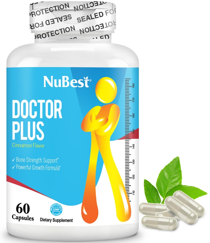 NuBest Doctor Plus with Calcium, Vitamin D3, Vitamin K2 (MK7), Magnesium Capsules for Bone Strength, Healthy Bones, Immunity, Calcium Max Absorption for Age 10+ | 60 Capsules | 1 Month Supply