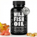 Wild Foods Omega 3 Fish Oil Supplement, 120 Capsules (1 pk) | Wild Caught, Burpless, Odorless, Non-GMO, Gluten Free | DPA, DHA, EPA Triple Strength Heart & Joint Nutrition for Women & Men
