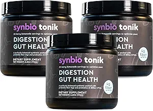 Synbio Tonik Prebiotics and Probiotics Powder | Berry Lemonade | Probiotics for Digestive Health | Daily Supplement | Improve Digestion and Bowel Motions | Boost Energy and Clarity | 3 Tubs