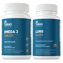 Dr. Tobias Omega 3 Fish Oil & Lung Health Supplements for Heart, Brain & Immune Support, Lung Cleanse & Detox Formula for Bronchial & Respiratory System, 60 Capsules
