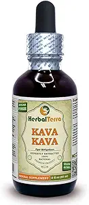 Herbal Terra LLC Kava Kava (Piper Methysticum) Tincture, Dried Root Liquid Extract 2 oz