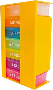 Travel Pill Organizer Box, 3 Times a Day, AM PM Daily Pill Organizer Dispenser Reminder, Medication Case Planner Portable for Purse Pocket Medicine Vitamin, Supplement, Storage Container