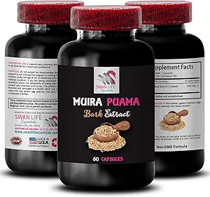 Active Boost Formula - Muira PUAMA BARK Extract -, Natural Energizer, Active Day Companion, Plant-Based Revive, Herbal Drive Activation, Botanical Lifestyle Support 1 Bottle 60 Capsules
