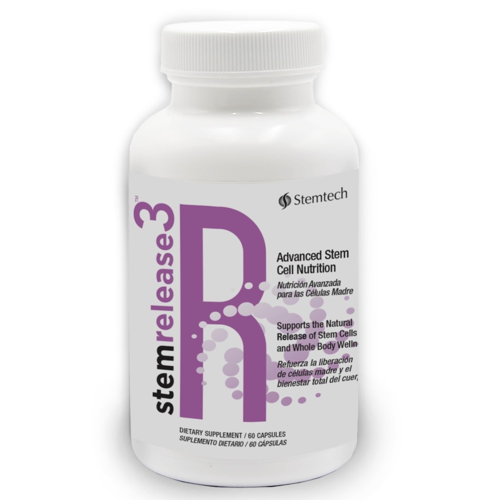 Stemrelease3 Cutting-Edge Stem Cell Nutrition for Natural Renewal and Youthful Vitality, Exclusive Blend for Enhanced Telomere Health, 60 Capsules