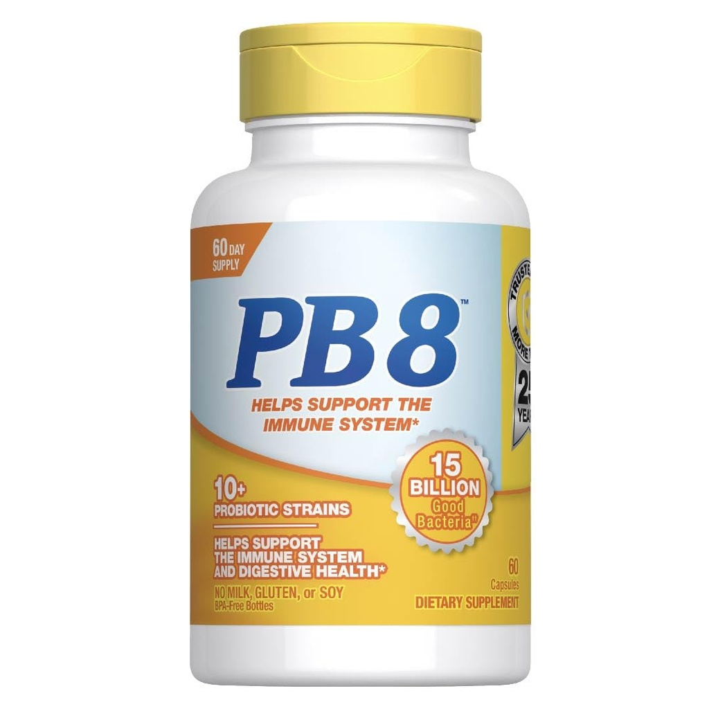 Nutrition Now PB 8 Probiotic Immune System and Digestive Support* Dietary Supplement, 60 Count