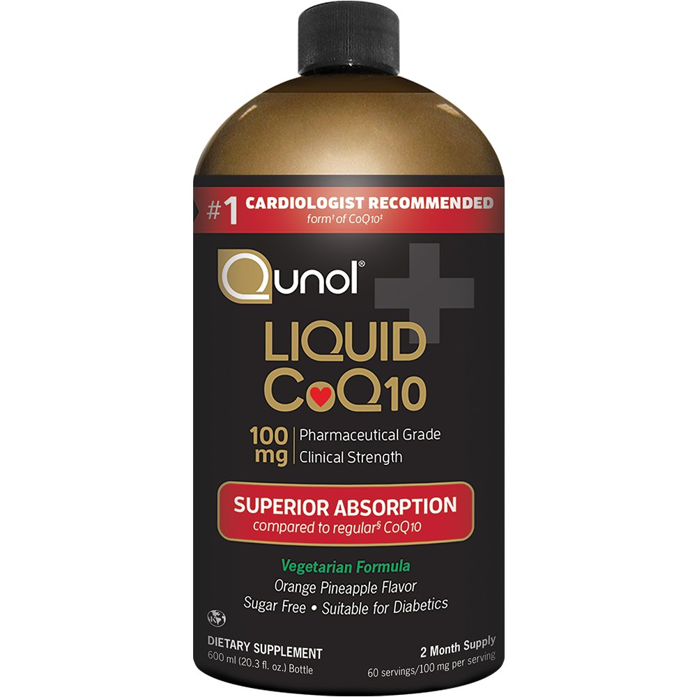 Qunol Liquid CoQ10 100mg, Superior Absorption Natural Supplement Form of Coenzyme Q10, Antioxidant for Heart Health, Orange Pineapple Flavored, 60 servings, 20.3 oz Bottle