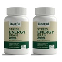 Stress Energy Brain - Fatigue Supplement with Cortisol, Stress, Energy Support - Rhodiola Rosea, Lions Mane, L Theanine, Ginkgo Biloba, Milk Thistle, Iron - 2 Months Supply