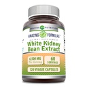 Amazing Formulas White Kidney Bean Extract 6500 Mg | Vegetarian Capsules | Non-GMO | Gluten-Free | Made in USA (1 Pack | 120 Count)