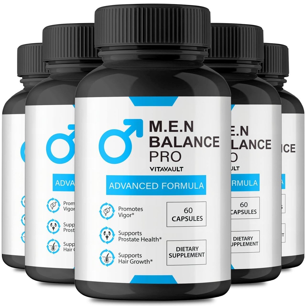 Vitavault M.E.N Balance Pro Capsules - Official Men Balance Pro Pills to Support Prostate Heath, All Natural Formula for Energy Levels & Overall Well-Being, Premium M.E.N Balance Pro Reviews (5 Pack)
