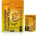 PowderVitamin Electrolytes Powder Plus, Keto, Tangerine Pineapple, Sugar Free, Pink Himalayan Salt, 1000mg Potassium, 120mg Calcium, 120mg Magnesium, Non-GMO, Zero Calories, (16 Hydration Packets)