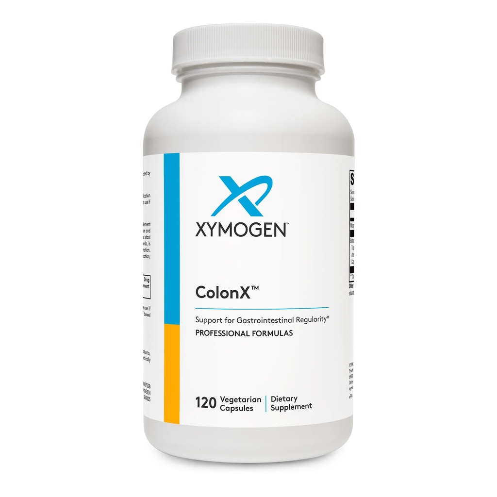 XYMOGEN ColonX - Gastrointestinal & Bowel Regularity Support - Magnesium Citrate, Cape Aloe & Triphala - Vegetarian - 120 Capsules