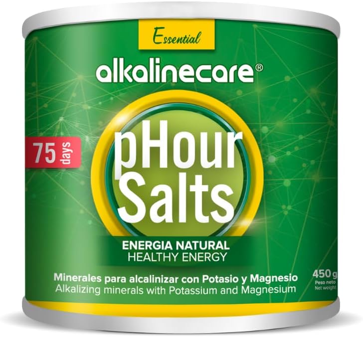 Salts PHOUR Bottle - Alkalinecare Helps The remineralization of The Body, Helping Your Muscles, Bones and Joints Stay Youthful. Alkaline Care