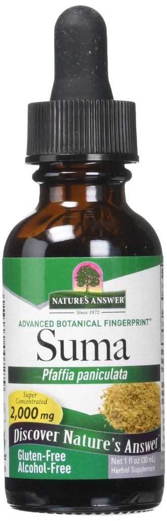 Nature's Answer Suma Root Pfaffia Paniculata Brazilian Ginseng | Promotes Overall Health & Well-Being | Gluten-Free, Alcohol-Free & Kosher Certified 1oz