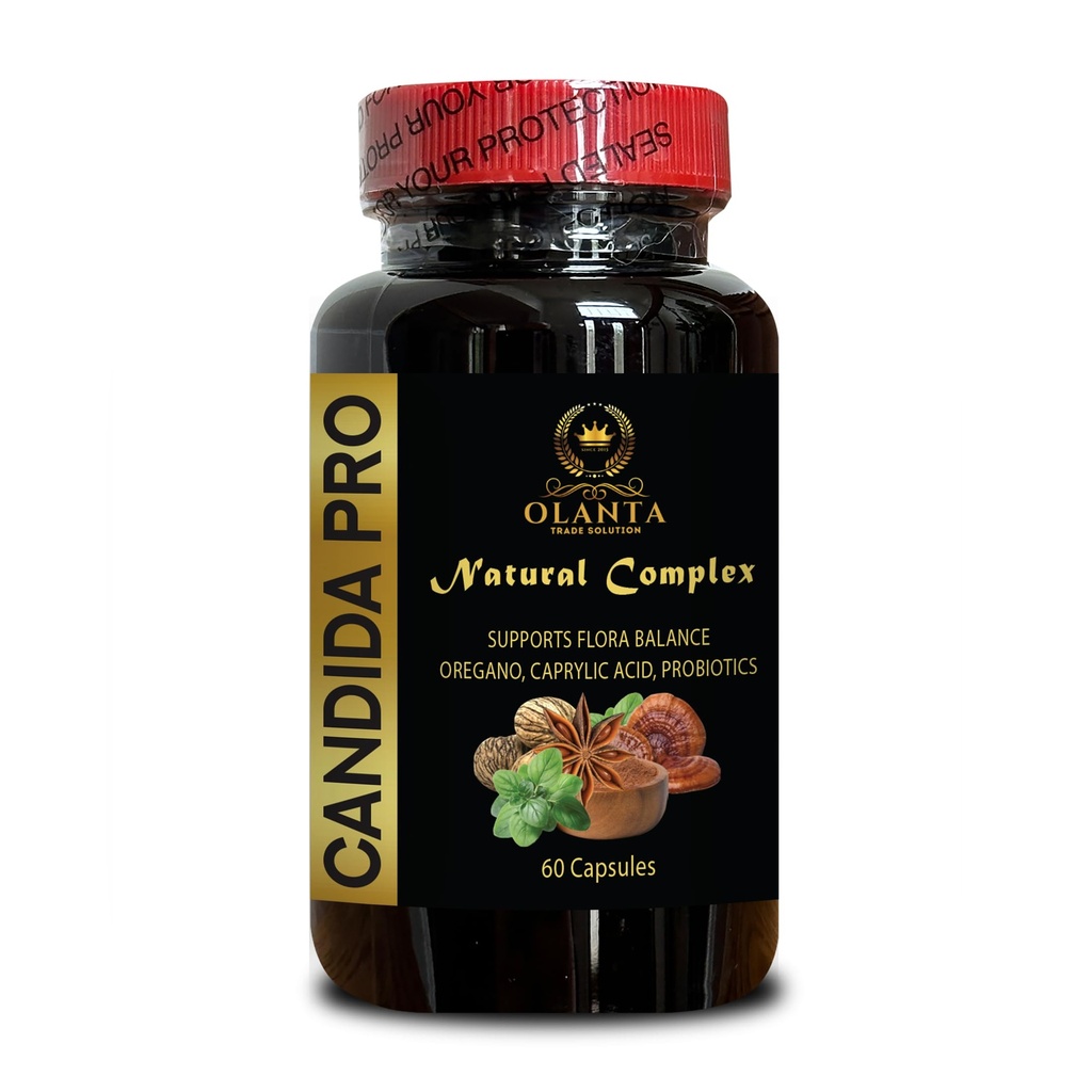 Candida PRO Complex - Reishi Mushroom, Black Walnut, Intestinal Health & Immune Support, Candida Complex, Candida Cleanse, Botanical Gut Support - 1 Bottle