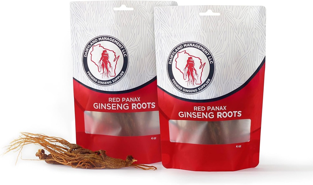 Dairyland Management LLC Red Panax Ginseng Root - 8 oz Pack of Korean Panax Ginseng Root - Authentic Panax Ginseng - Non-GMO, Gluten Free Ginseng Root - Use Ginseng in Soup, Tea, Congee