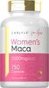 Carlyle Maca Root Capsules for Women | 150 Count | Non-GMO, Gluten Free Supplement | for Her